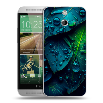 Пластиковый чехол на HTC One E8 с принтом Листья