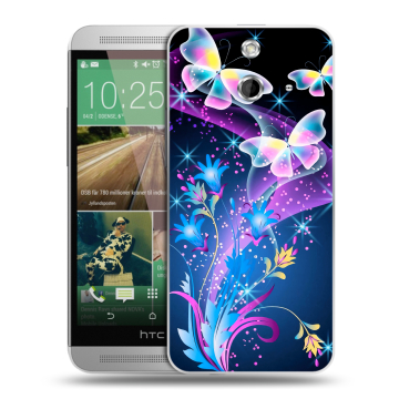 Пластиковый чехол на HTC One E8 с принтом Бабочки
