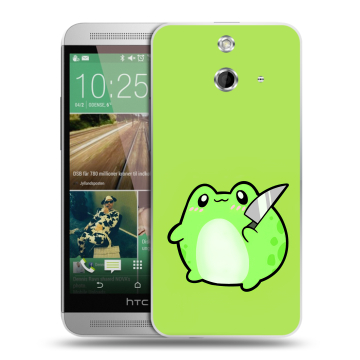 Пластиковый чехол на HTC One E8 с принтом Лягушенок