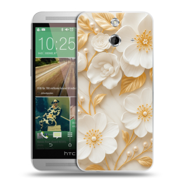 Пластиковый чехол на HTC One E8 с принтом Цветы
