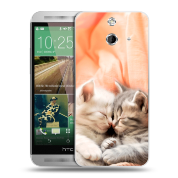 Пластиковый чехол на HTC One E8 с принтом Котята