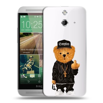 Пластиковый чехол на HTC One E8 с принтом Мишка