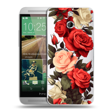 Пластиковый чехол на HTC One E8 с принтом Розы
