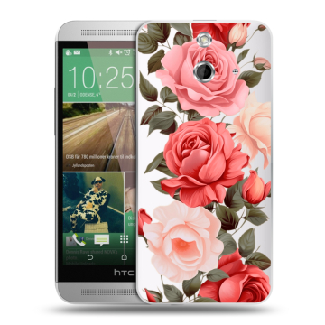 Пластиковый чехол на HTC One E8 с принтом Розы