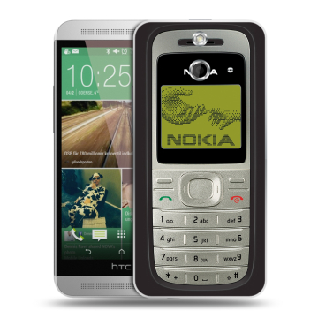 Пластиковый чехол на HTC One E8 с принтом Ретро Нокия