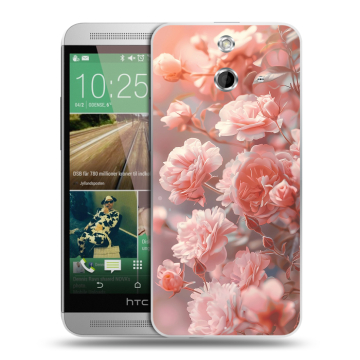 Пластиковый чехол на HTC One E8 с принтом Розовые розы
