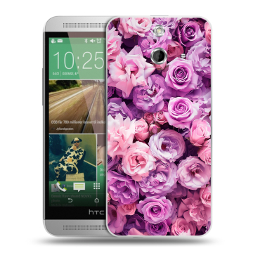 Пластиковый чехол на HTC One E8 с принтом лавандовые розы