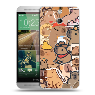 Пластиковый чехол на HTC One E8 с принтом капибара