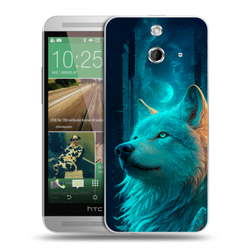 Пластиковый чехол на HTC One E8 с принтом бабочки саккура