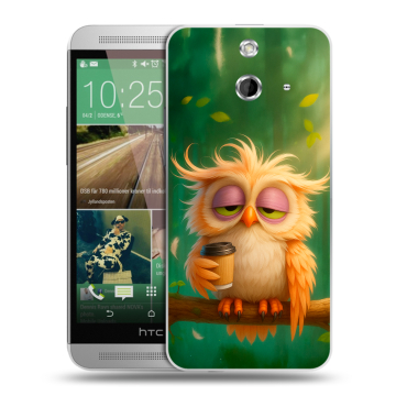 Пластиковый чехол на HTC One E8 с принтом сова Пластиковый чехол на HTC One E8 с принтом сова