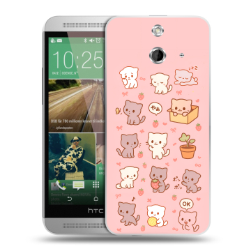 Пластиковый чехол на HTC One E8 с принтом Hello Kitty Хелоу Кити