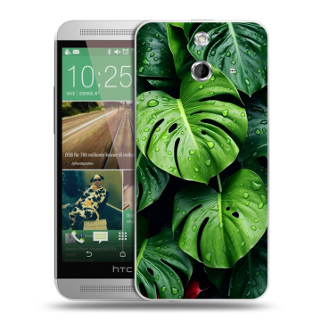 Пластиковый чехол на HTC One E8 с принтом Листья
