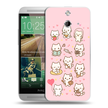 Пластиковый чехол на HTC One E8 с принтом Hello Kitty Хелоу Кити