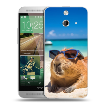 Пластиковый чехол на HTC One E8 с принтом Капибара Пластиковый чехол на HTC One E8 с принтом Капибара