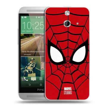 Пластиковый чехол на HTC One E8 с принтом человек паук spiderman