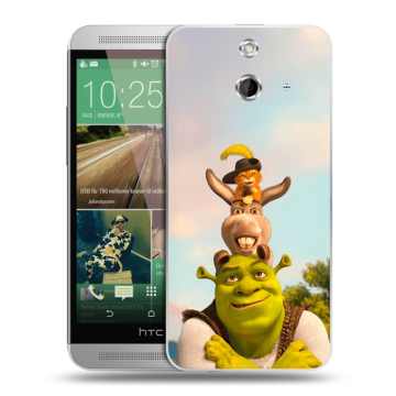 Пластиковый чехол на HTC One E8 с принтом Шрек Shrek