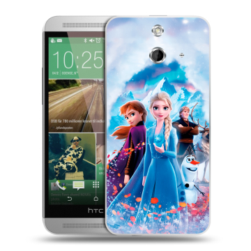 Пластиковый чехол на HTC One E8 с принтом Холодное сердце Frozen Пластиковый чехол на HTC One E8 с принтом Холодное сердце Frozen