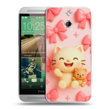 Пластиковый чехол на HTC One E8 с принтом для девочек