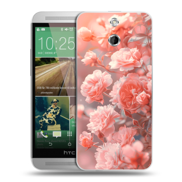 Пластиковый чехол на HTC One E8 с принтом Розы цветы