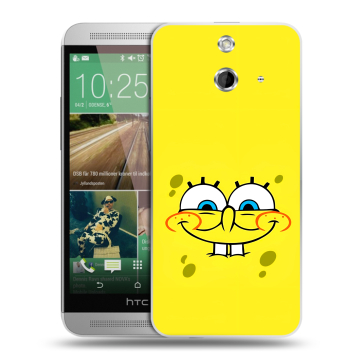 Пластиковый чехол на HTC One E8 с принтом спанчбоб спанч боб