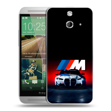 Пластиковый чехол на HTC One E8 с принтом БМВ BMW