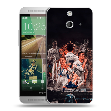 Пластиковый чехол на HTC One E8 с принтом Реал Роналдо Real Ronaldo