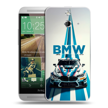 Пластиковый чехол на HTC One E8 с принтом БМВ BMW