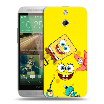 Пластиковый чехол на HTC One E8 с принтом Спанч боб Спанчбоб