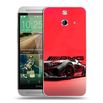 Пластиковый чехол на HTC One E8 с принтом Мерседес Mercedes AMG