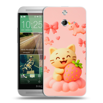 Пластиковый чехол на HTC One E8 с принтом для девочек