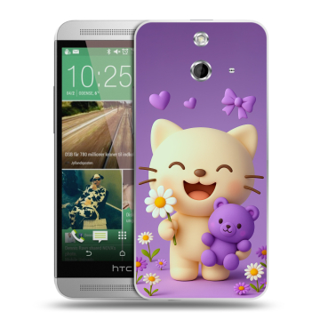 Пластиковый чехол на HTC One E8 с принтом для девочек