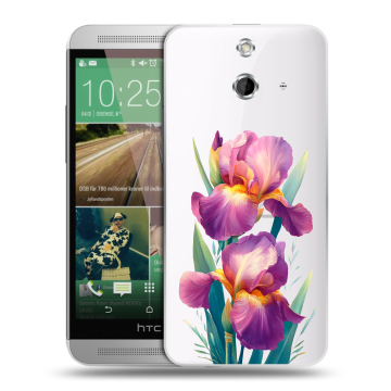 Пластиковый чехол на HTC One E8 с принтом Цветы орхидеи