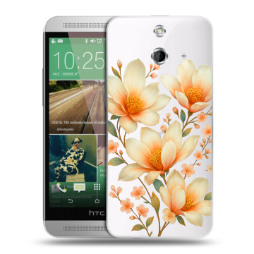 Пластиковый чехол на HTC One E8 с принтом Цветы
