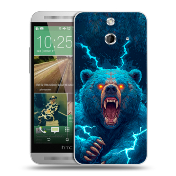 Пластиковый чехол на HTC One E8 с принтом Медведь