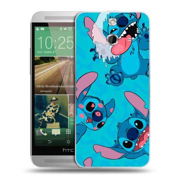 Пластиковый чехол на HTC One E8 с принтом Лило и Стич