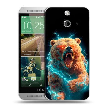 Пластиковый чехол на HTC One E8 с принтом Медведь
