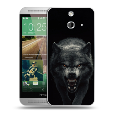 Пластиковый чехол на HTC One E8 с принтом Волк