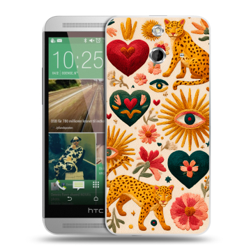 Пластиковый чехол на HTC One E8 с принтом Модный принт