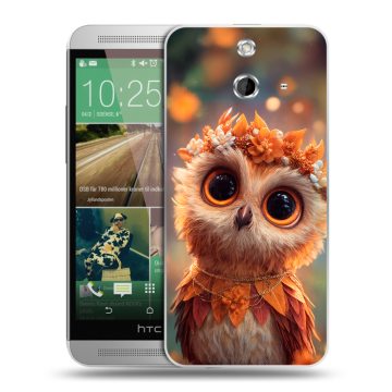 Пластиковый чехол на HTC One E8 с принтом Милая сова Пластиковый чехол на HTC One E8 с принтом Милая сова