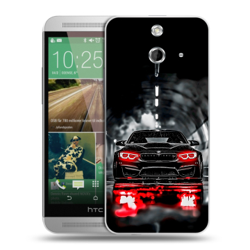 Пластиковый чехол на HTC One E8 с принтом BMW БМВ