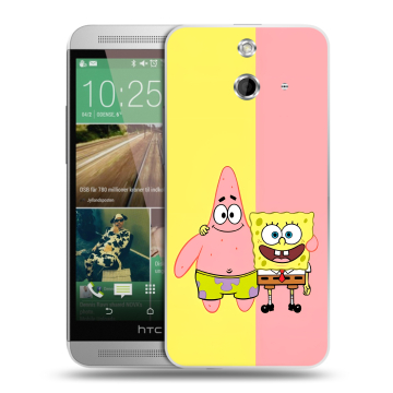 Пластиковый чехол на HTC One E8 с принтом Спанч боб Спанчбоб