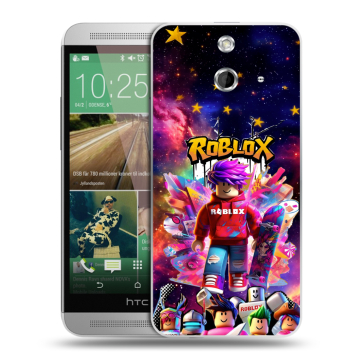 Пластиковый чехол на HTC One E8 с принтом Roblox Роблокс