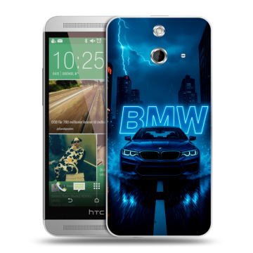 Пластиковый чехол на HTC One E8 с принтом BMW БМВ Пластиковый чехол на HTC One E8 с принтом BMW БМВ