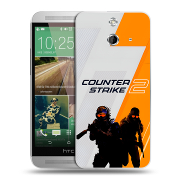 Пластиковый чехол на HTC One E8 с принтом Counter Strike