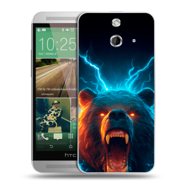 Пластиковый чехол на HTC One E8 с принтом Медведь Пластиковый чехол на HTC One E8 с принтом Медведь