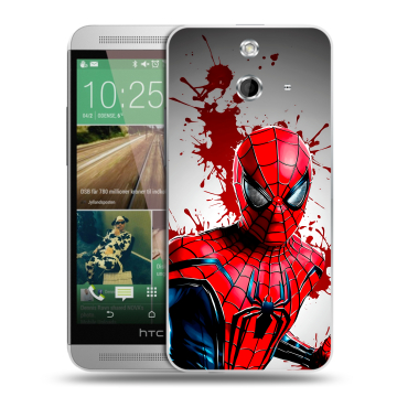Пластиковый чехол на HTC One E8 с принтом Spiderman Человек паук