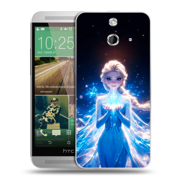 Пластиковый чехол на HTC One E8 с принтом Холодное сердце Frozen Пластиковый чехол на HTC One E8 с принтом Холодное сердце Frozen