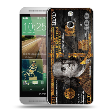 Пластиковый чехол на HTC One E8 с принтом Доллар деньги