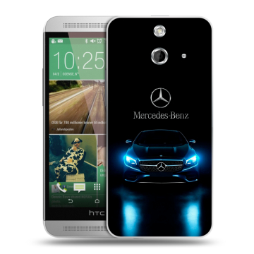 Пластиковый чехол на HTC One E8 с принтом Mercedes Мерседес
