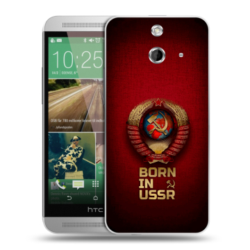 Пластиковый чехол на HTC One E8 с принтом Флаг Герб СССР Пластиковый чехол на HTC One E8 с принтом Флаг Герб СССР